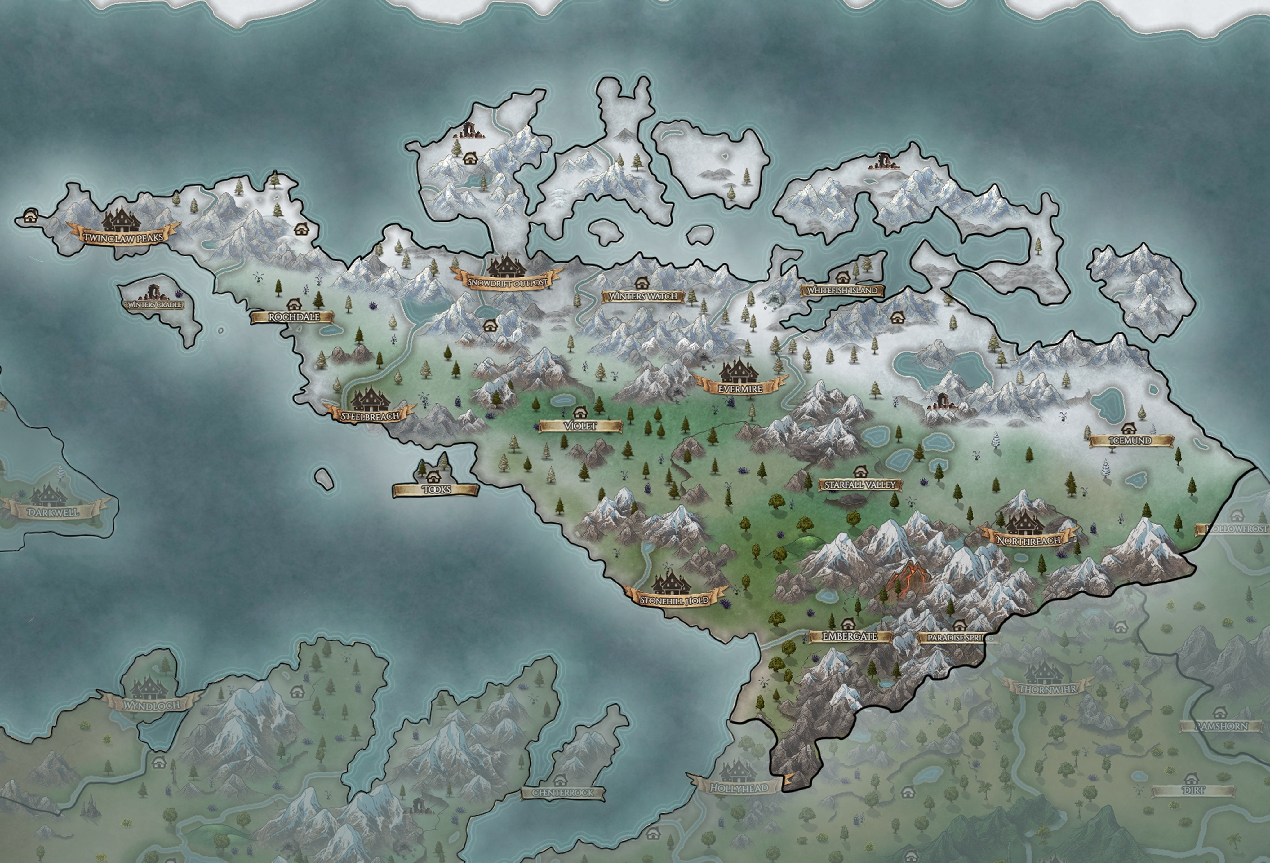 Map detail of Norrveil