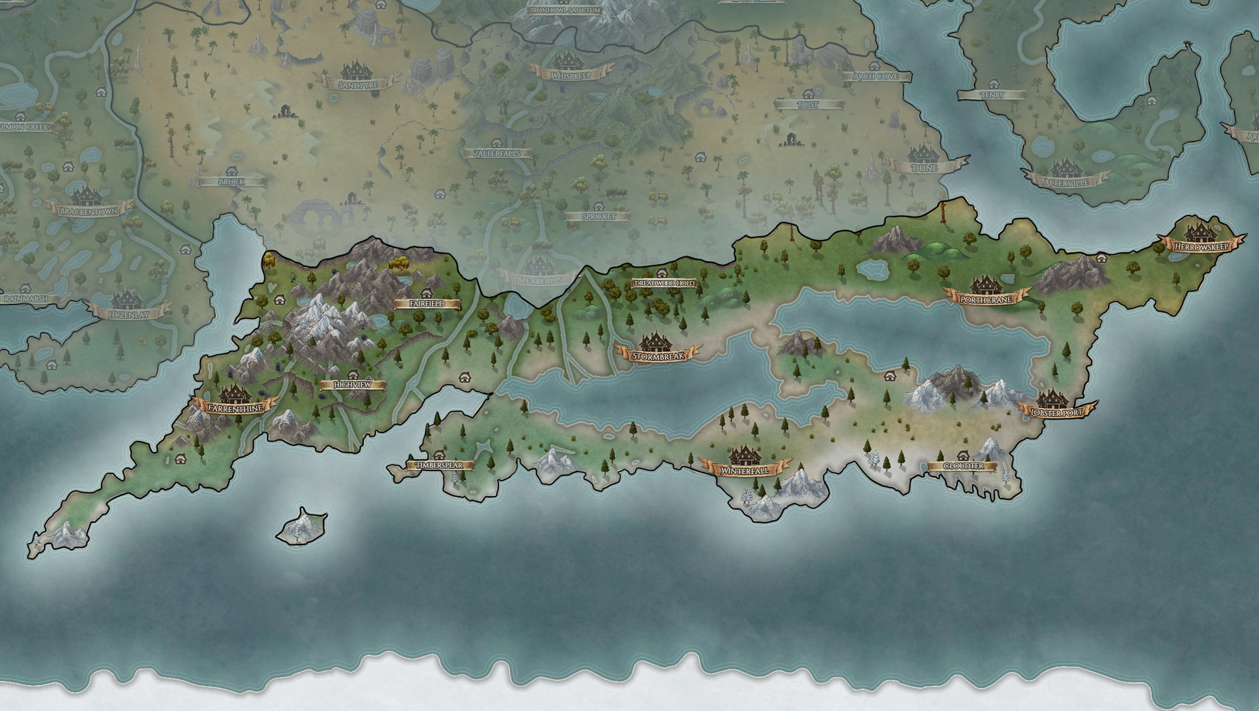 Map closeup of Thalmere